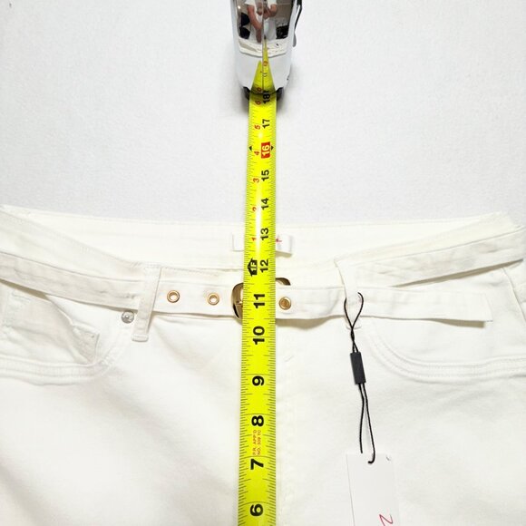 Vigoss Women's Stretch High Rise Straight Leg Belted Ivory Jeans Size 13/31 NWT - Picture 10 of 12